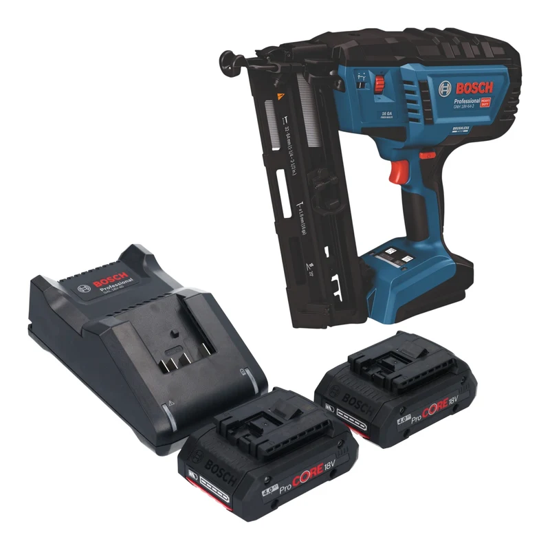 Bosch GNH 18V-64-2 Professional Akku Holznagler 18 V 1,6 x 32 - 64 mm Brushless + 2x ProCORE Akku 4,0 Ah + Ladegerät