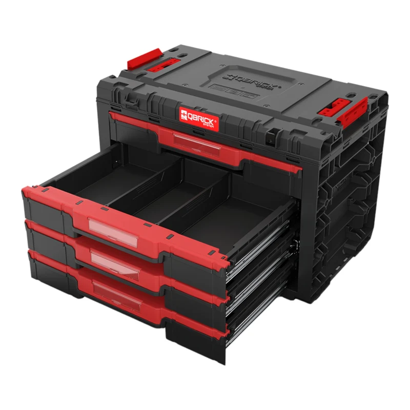 Qbrick System PRIME Drawer 4 Toolbox Basic modularer Werkzeugkasten mit 4 Schubladen 542 x 335 x 369 mm 21,2 l