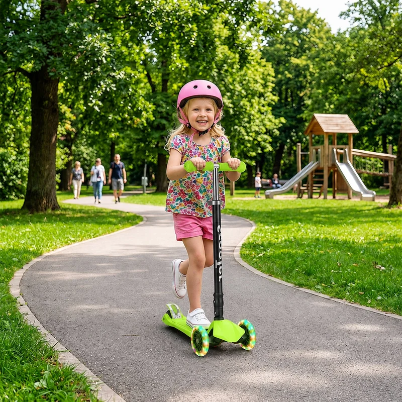Lospitch Kinderroller Klappbar mit LED Rädern Höhenverstellbar 65 bis 82 cm