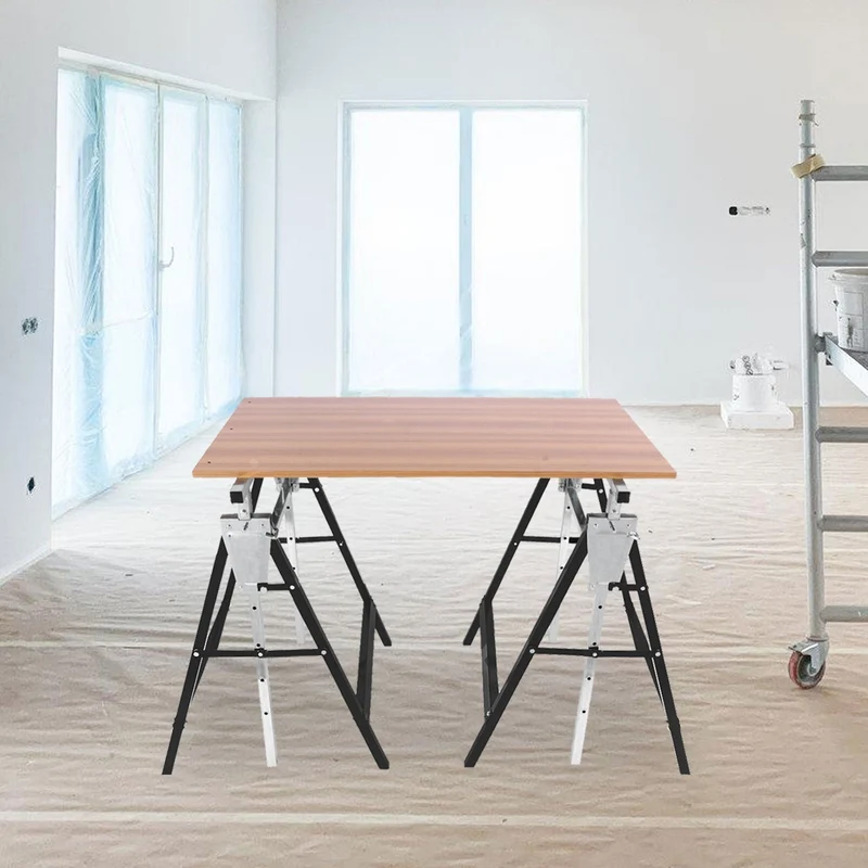 Lospitch Gerüstbock 2er Set 400kg Höhenverstellbar 80 bis 130cm Klappbar für Werkstatt Renovierung