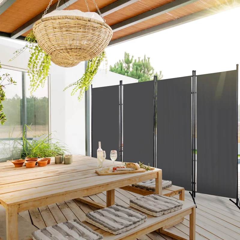 Lospitch Garten Sichtschutz Paravent Faltwand Freistehend für Pool Terrasse Balkon
