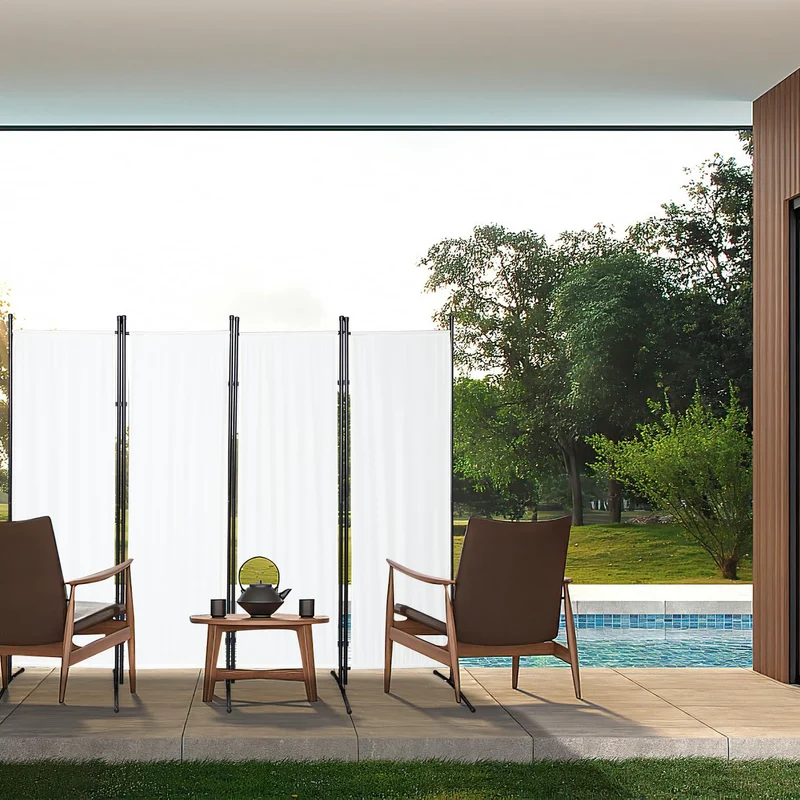 Lospitch Garten Sichtschutz Paravent Faltwand Freistehend für Pool Terrasse Balkon