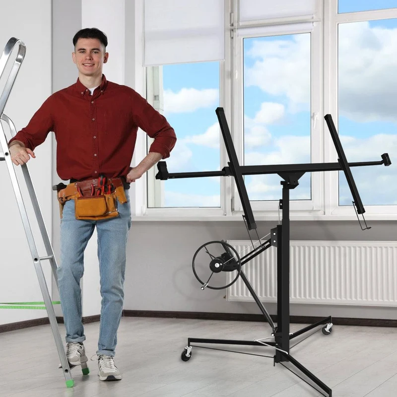 Lospitch Plattenheber 140 bis 325cm Höhenverstellbar 68kg für Trockenbau Deckenmontage