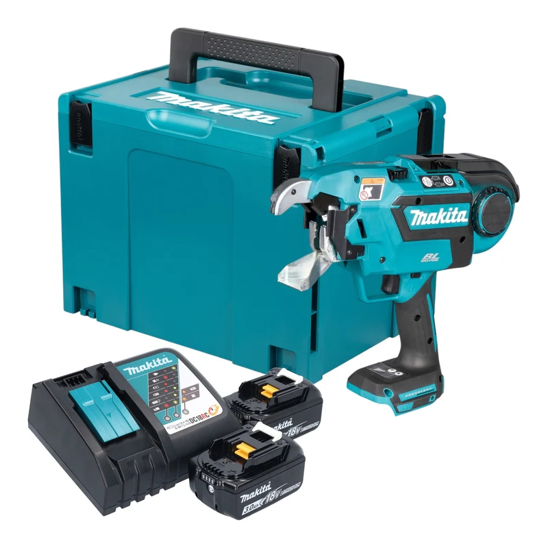 Makita DTR 181 RFJ Akku Bewehrungsverbinder 18 V 0,8 mm Brushless + 2x Akku 3,0 Ah + Ladegerät + Makpac
