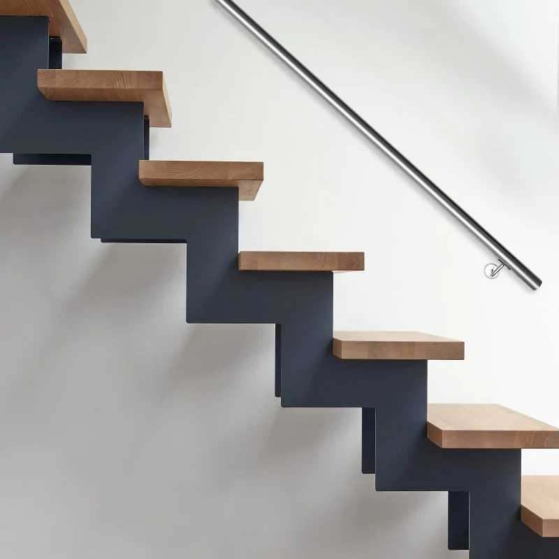 Lospitch Edelstahl Handlauf Ø42mm 50 bis 200cm Wandhandlauf für Treppen Innen und Außen