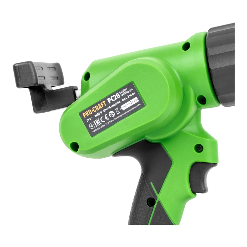 Procraft PC20bb Akku Kartuschenpistole 20 V 2000 N 280 - 310 ml Solo - ohne Akku, ohne Ladegerät