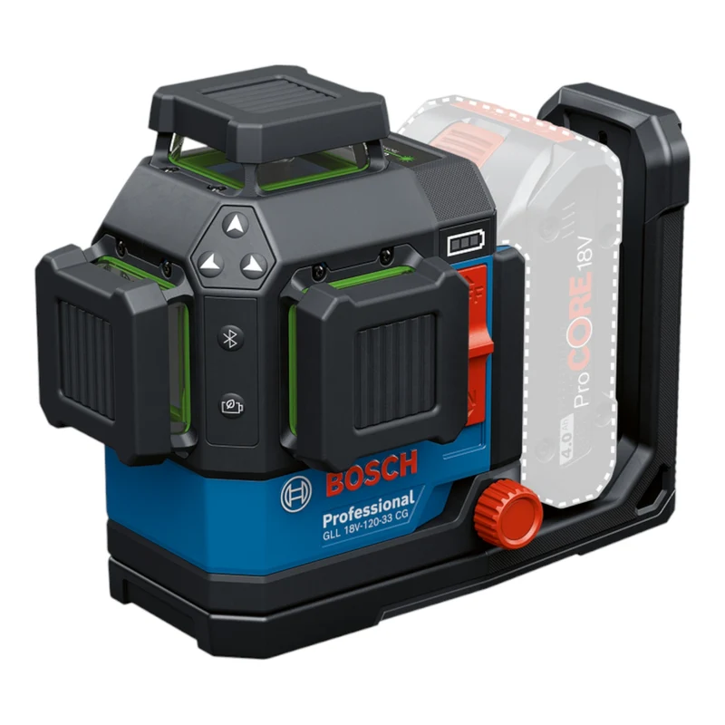 Bosch GLL 18V-120-33 CG Professional Kreuzlinienlaser grün 35 m ( 0601065101 ) selbstnivellierend + L-BOXX
