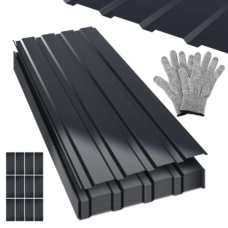 Lospitch Trapezblech Dachblech 129 × 46 cm für Gartenhaus