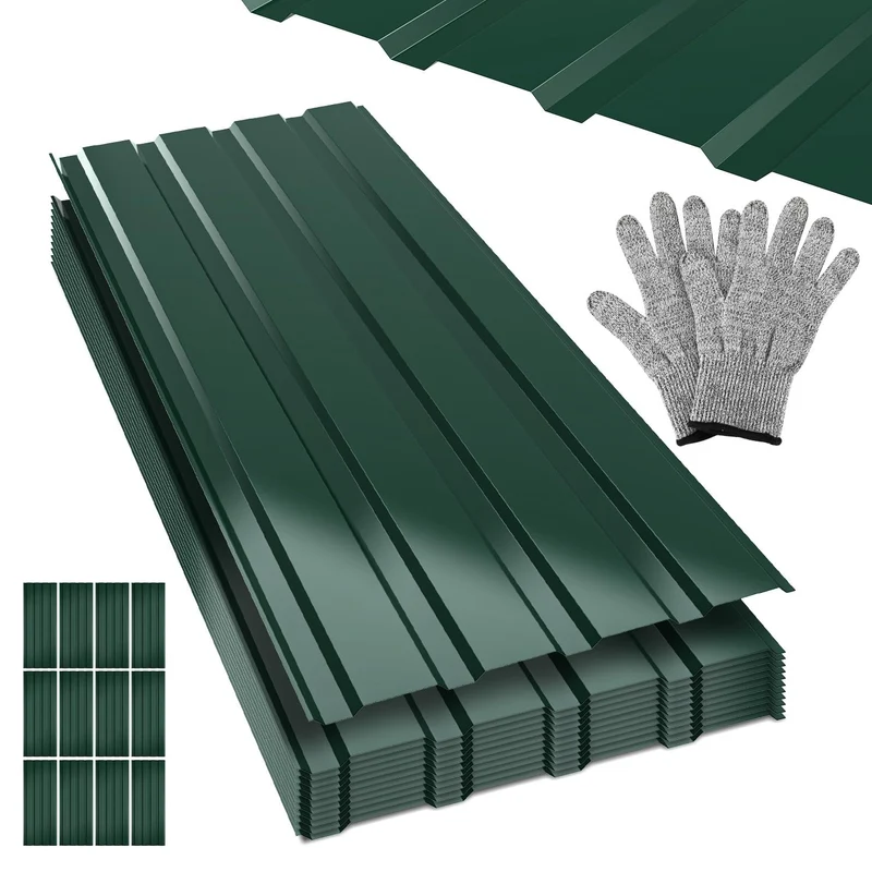 Lospitch Trapezbleche 12 Stück 115 x 45 cm Anthrazit für Dach und Überdachung