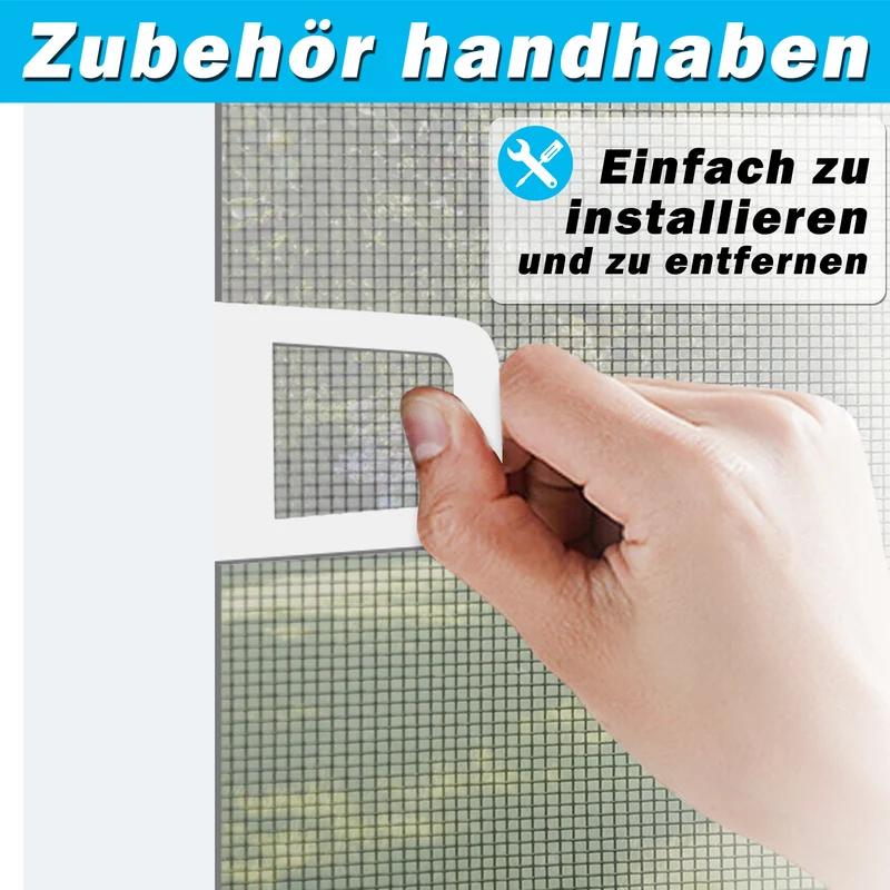 Lospitch Insektenschutztür für Terrasse Aluminiumrahmen weiß 120x210 cm