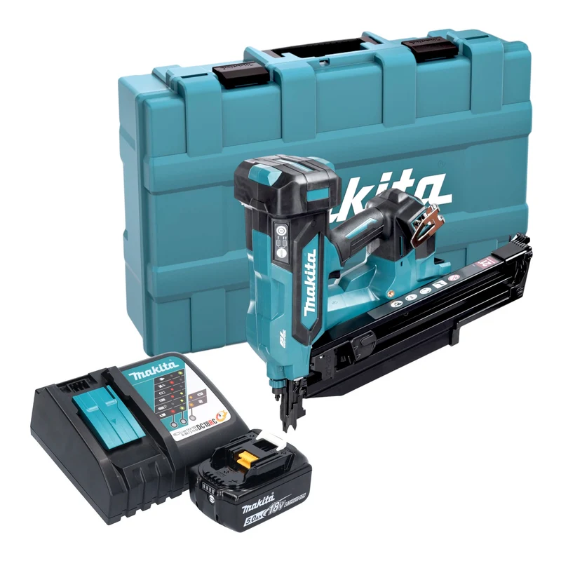 Makita DBN 901 RT1K Akku Nagler 18 V 50 - 90 mm Brushless + 1x Akku 5,0 Ah + Ladegerät + Koffer