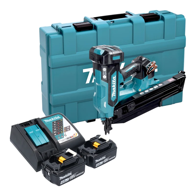 Makita DBN 901 RMK Akku Nagler 18 V 50 - 90 mm Brushless + 2x Akku 4,0 Ah + Ladegerät + Koffer