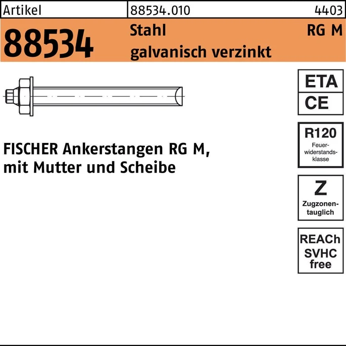 FISCHER Ankerstange RG Ø 14 mm Länge 160 mm ( 8000257556 )