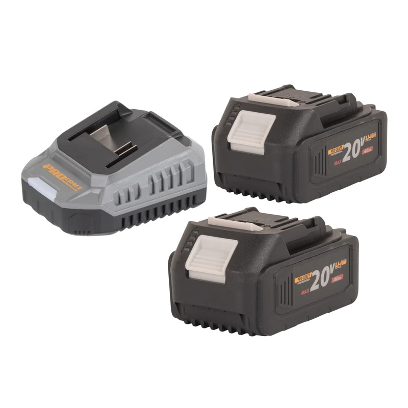 Procraft PSB20bb Akku Schneefräse 20 V 300 mm + 2x Akku 4,0 Ah + Ladegerät