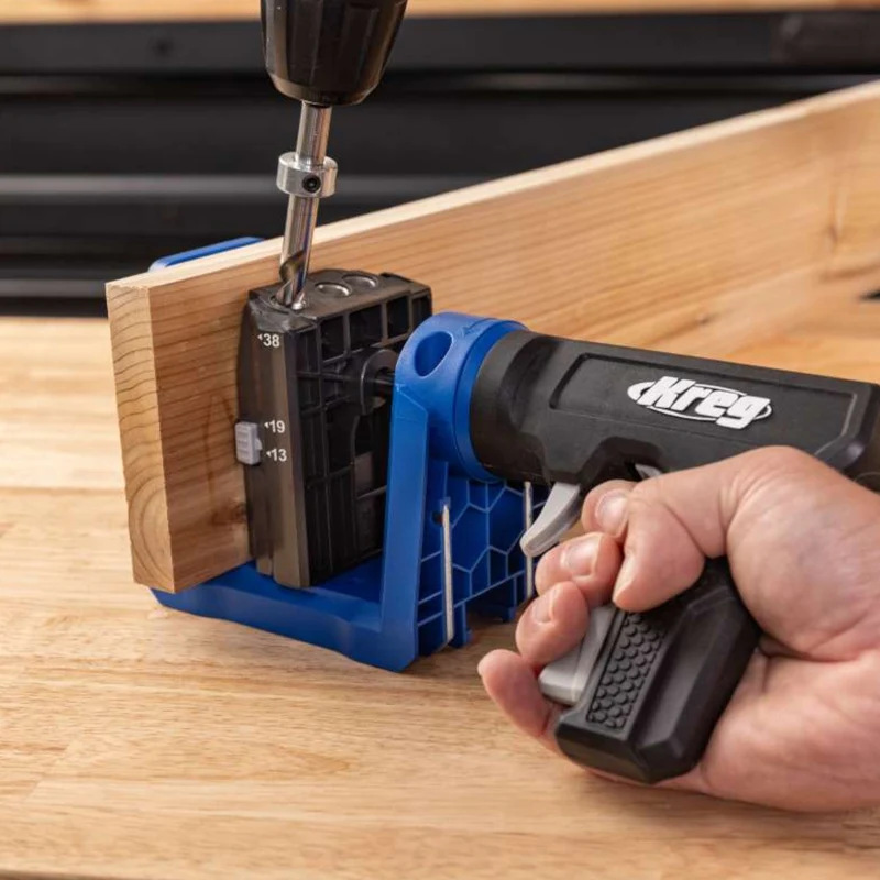 KREG Pocket Hole Jig 520 PRO Taschenloch Bohrschablone ( KPHJ520PRO2 ) + Stufenbohrer + Bit + Schrauben