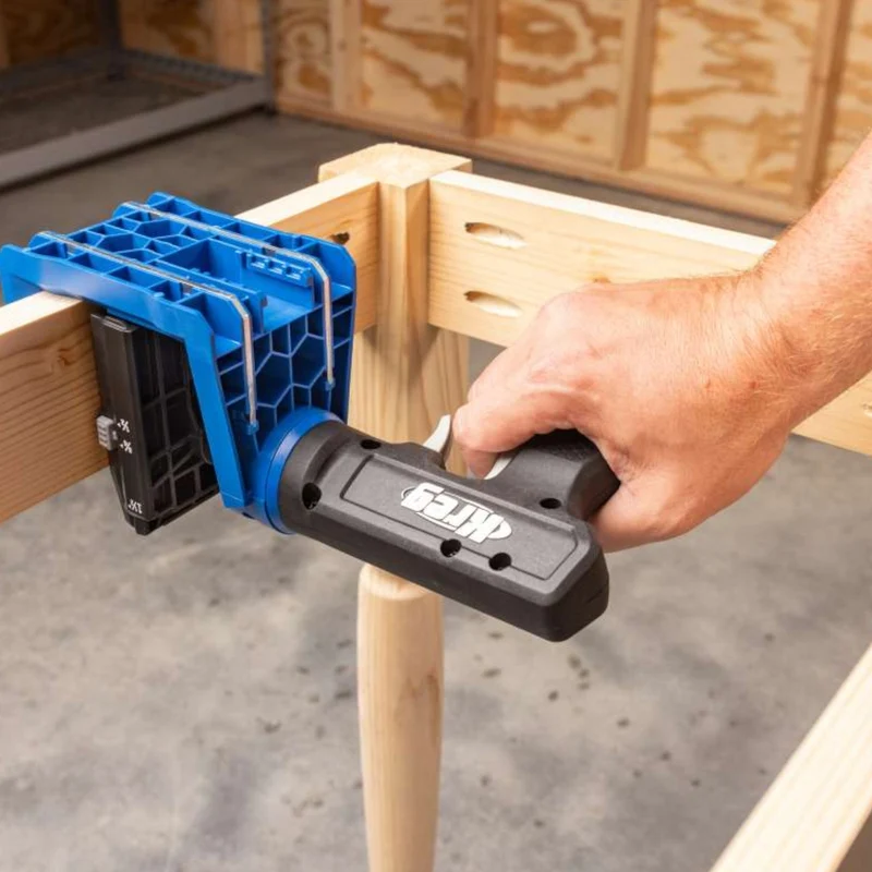 KREG Pocket Hole Jig 520 PRO Taschenloch Bohrschablone ( KPHJ520PRO2 ) + Stufenbohrer + Bit + Schrauben
