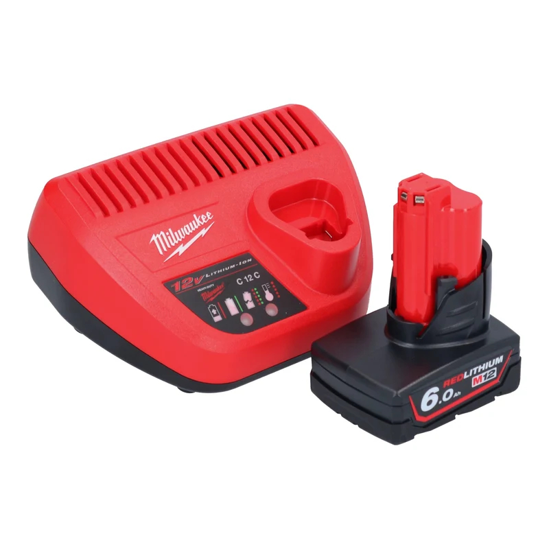Milwaukee M12 BPRT-501 Akku Blindnietgerät 12 V 20,32 mm + 1x Akku 6,0 Ah + Ladegerät