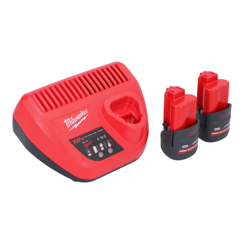Milwaukee M12 BPRT-252 Akku Blindnietgerät 12 V 20,32 mm + 2x Akku 2,5 Ah + Ladegerät