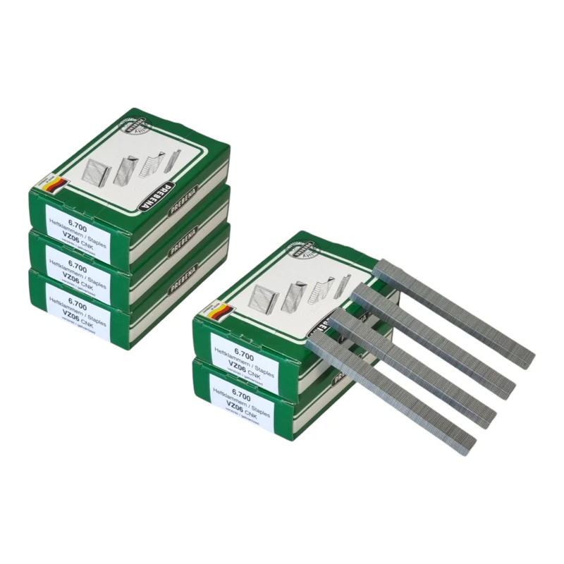 Prebena 5x VZ06CNK Heftklammer 10,5 x 6 mm Typ VZ 33500 Stück aus Stahl verzinkt
