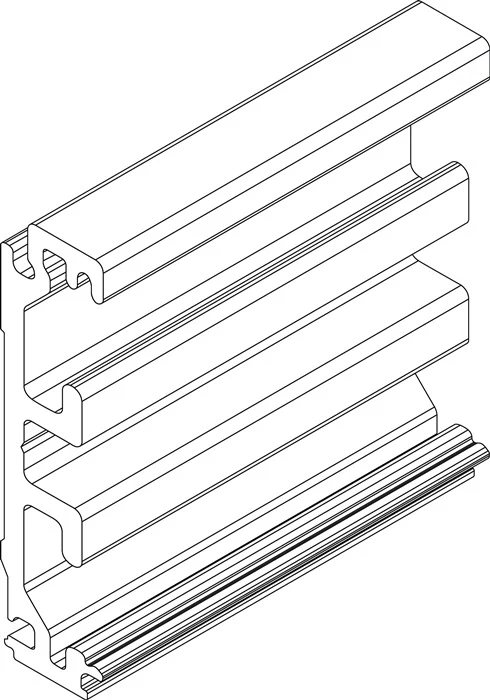 GEZE Zargenausgleichsprofil Wandmontage Aluminium EV1 ( 3000255377 )