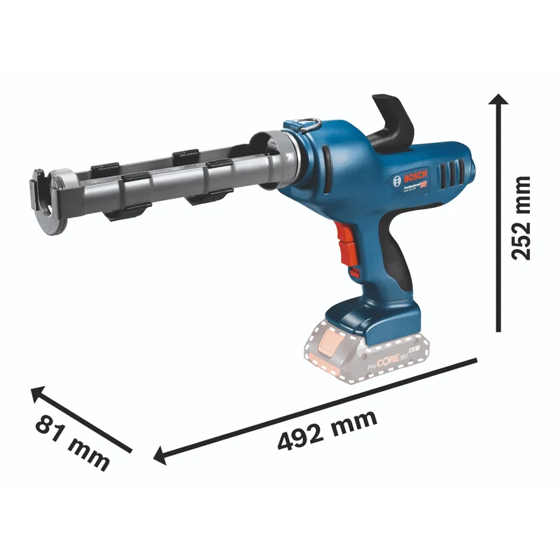 Bosch GCG 18V-310 Professional Akku Kartuschenpresse 18 V 310 ml 3,5 kN + 1x Akku 4,0 Ah - ohne Ladegerät