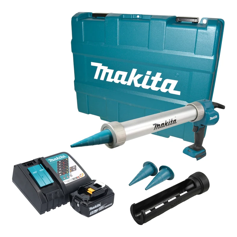 Makita DCG 180 RT1XK Akku Kartuschenpistole 18 V 300 / 600 ml + 1x Akku 5,0 Ah + Ladegerät + Koffer