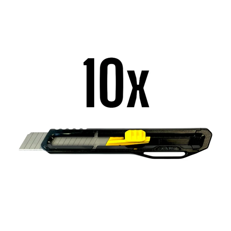 Stanley Cuttermesser Standard 10 Stk. ( 10x STHT10323-8 ) 18 mm breite mit abrechbarer Klinge