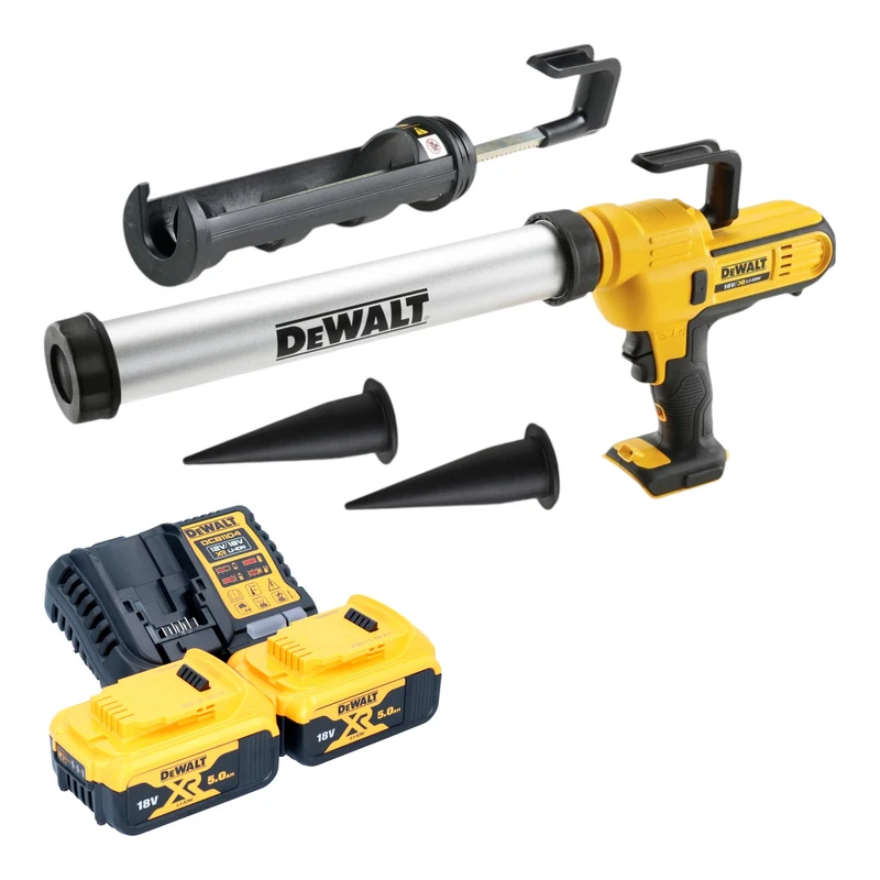 DeWalt DCE 581 P2K Akku Kartuschenpistole 18 V 310 ml + 2x Akku 5,0 Ah + Ladegerät + Koffer