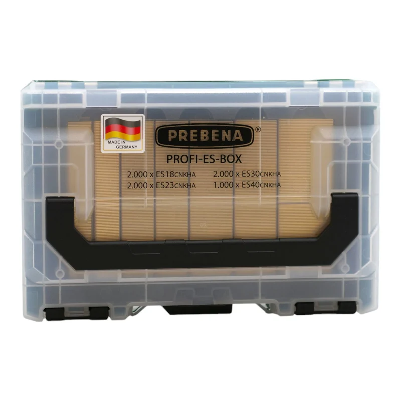 Prebena PROFI-ES-BOX Heftklammern Typ E 26 / 32 / 40 mm 7000 Stk. aus Stahl verzinkt geharzt