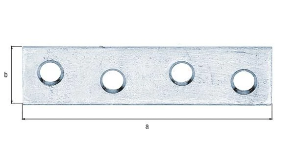 GAH Alberts Flachverbinder ( 8002364372 ) Länge 60 mm Breite 14 mm Stärke 1,75 mm Anzahl Löcher 4 100 Stück