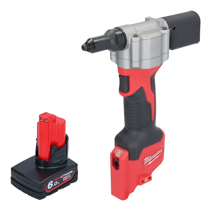 Milwaukee M12 BPRT-501 Akku Blindnietgerät 12 V 20,32 mm + 1x Akku 6,0 Ah - ohne Ladegerät