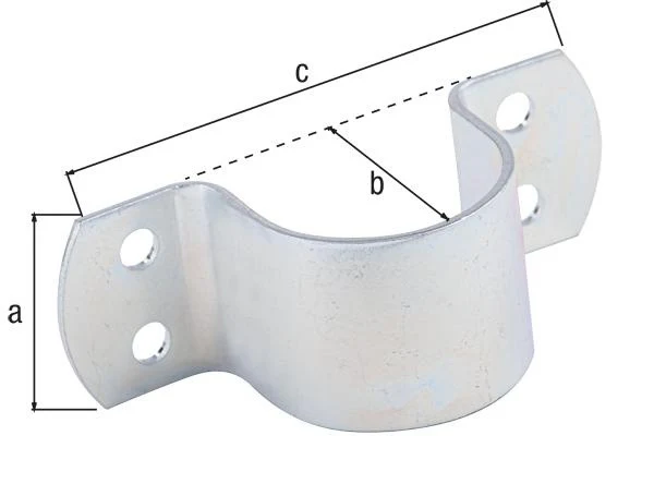 GAH Alberts Rohrschelle ( 8001716667 ) L119xB40xH44mmStahl für Rohre 44,5 mm 1 3/4” 10 Stück