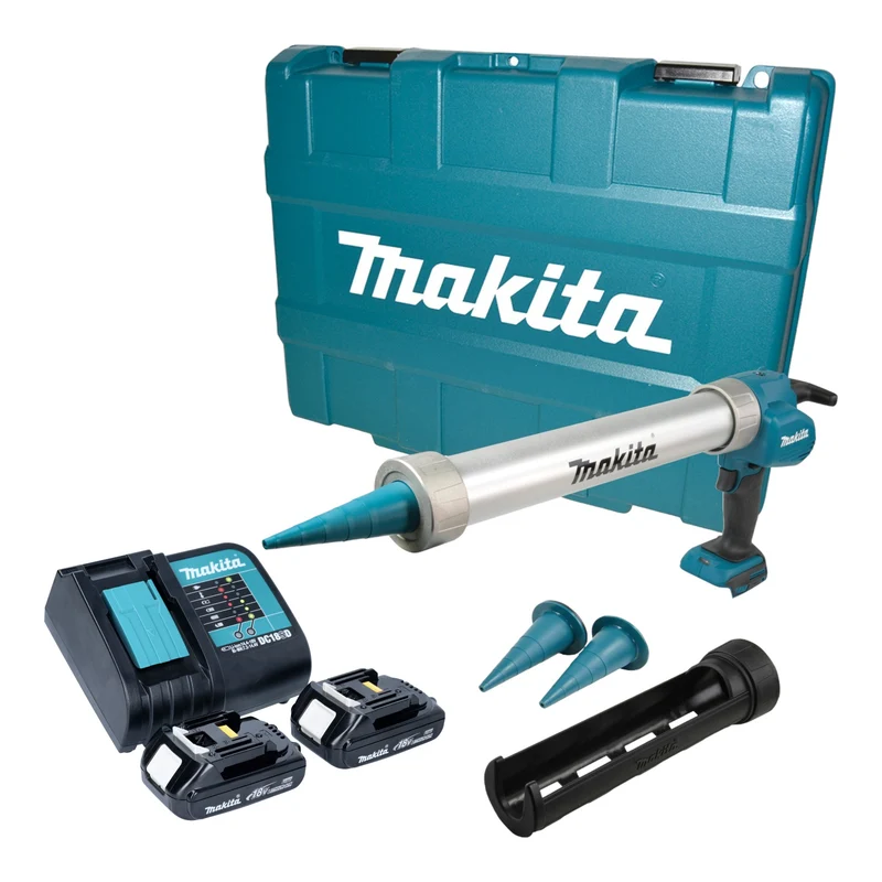Makita DCG 180 SYXK Akku Kartuschenpistole 18 V 300 / 600 ml + 2x Akku 1,5 Ah + Ladegerät + Koffer