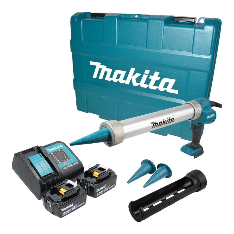 Makita DCG 180 SGXK Akku Kartuschenpistole 18 V 300 / 600 ml + 2x Akku 6,0 Ah + Ladegerät + Koffer