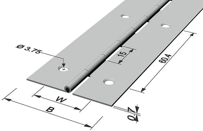PG Stangenscharnier Scharnierbreite offen 32 mm Materialstärke 0,7 mm ( 3000272021 )