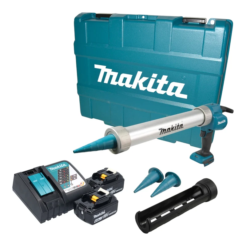 Makita DCG 180 RGXK Akku Kartuschenpistole 18 V 300 / 600 ml + 2x Akku 6,0 Ah + Ladegerät + Koffer