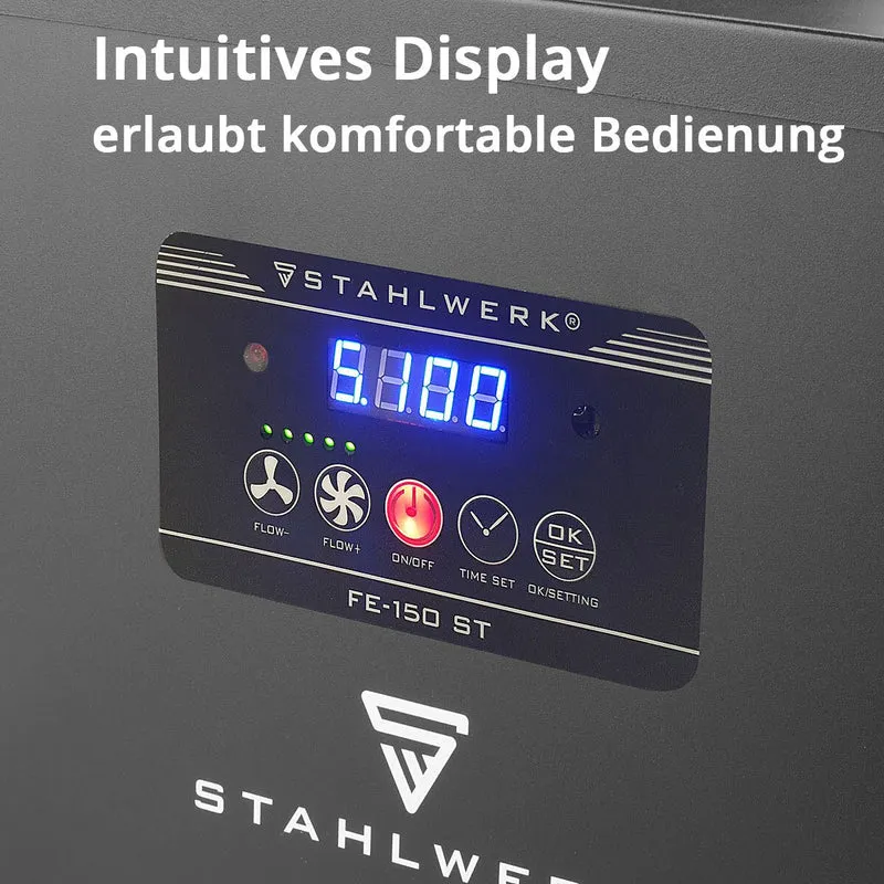 STAHLWERK Rauchabsaugung FE-150 ST mit 3-fach-Filter und 150 W Absauganlage | Rauchabsorber | Rauchabzug | Schweißrauch- und Lötabsaugung zur Filterung und Absaugung von Rauch, Gasen und Dämpfen