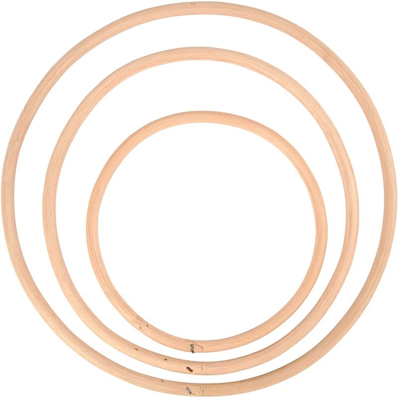 Bambusring, D 15,3+20,3+25,5 cm, 3 Stk/ 1 Set [HOB-50238]