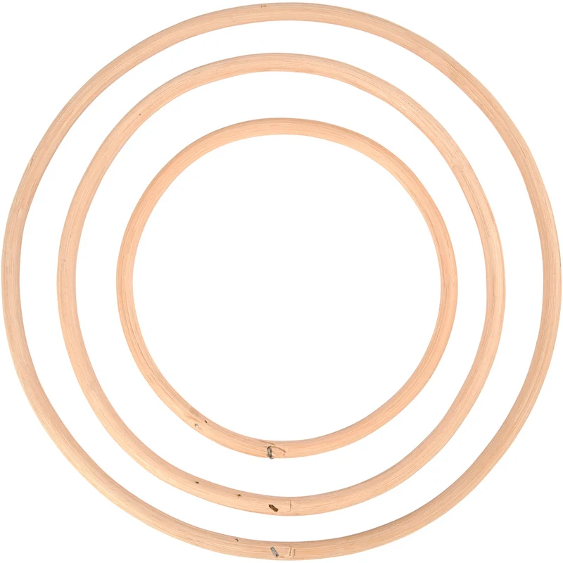 Bambusring, D 15,3+20,3+25,5 cm, 3 Stk/ 1 Set [HOB-50238]
