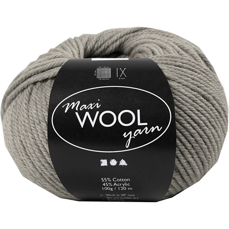 Wolle, L 125 M, Grau Melange, 100 g/ 1 Knäuel [HOB-447418]