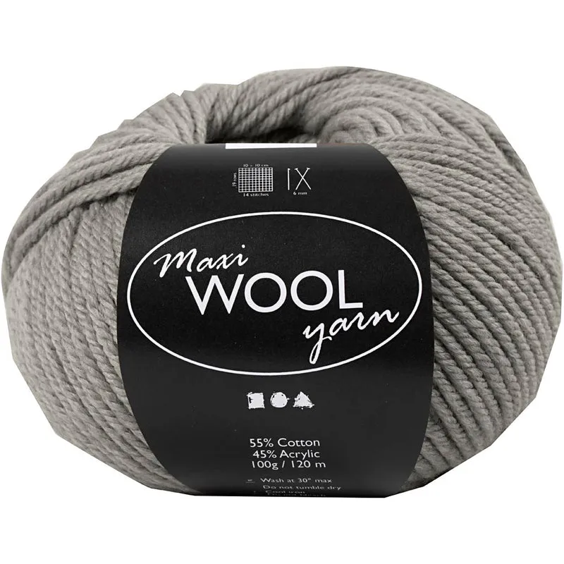 Wolle, L 125 M, Grau Melange, 100 g/ 1 Knäuel [HOB-447418]