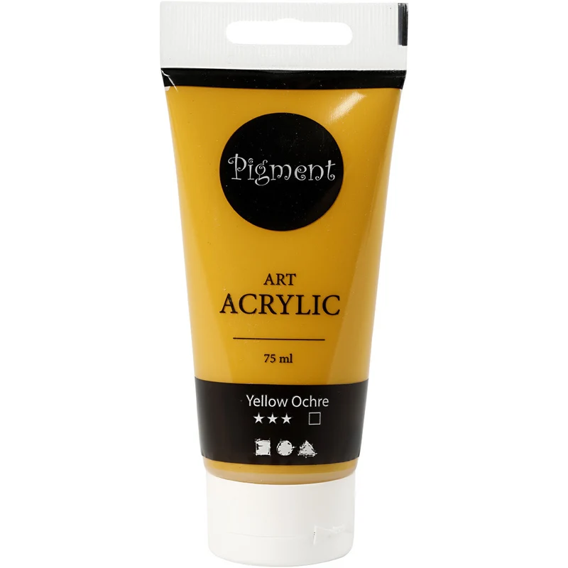 Acrylfarben, Mattglänzend, Deckend, Ocker, 75 ml/ 1 Fl. [HOB-35154]