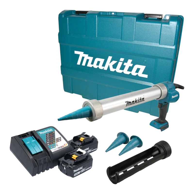 Makita DCG 180 RFXK Akku Kartuschenpistole 18 V 300 / 600 ml + 2x Akku 3,0 Ah + Ladegerät + Koffer