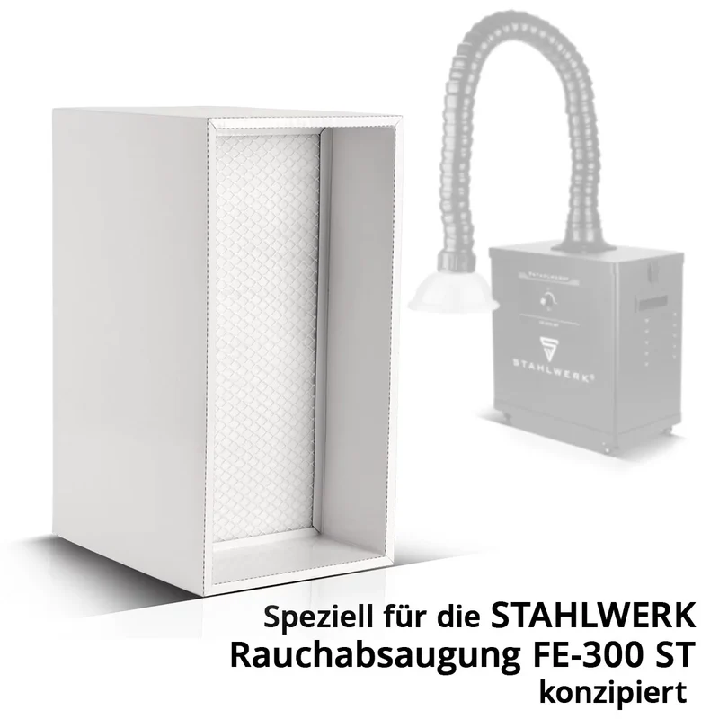 STAHLWERK Aktivkohle-Filter für Rauchabsaugung FE-300 ST Ersatzfilter | Luftfilter | Hauptfilter für Absauganlage | Rauchabsorber | Rauchabzug | Schweißrauch- und Lötabsaugung