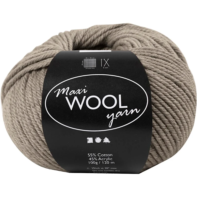 Wolle, L 125 M, Grau, 100 g/ 1 Knäuel [HOB-447417]