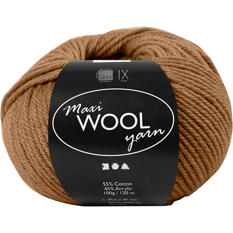 Wolle, L 125 M, Hellbraun, 100 g/ 1 Knäuel [HOB-447415]