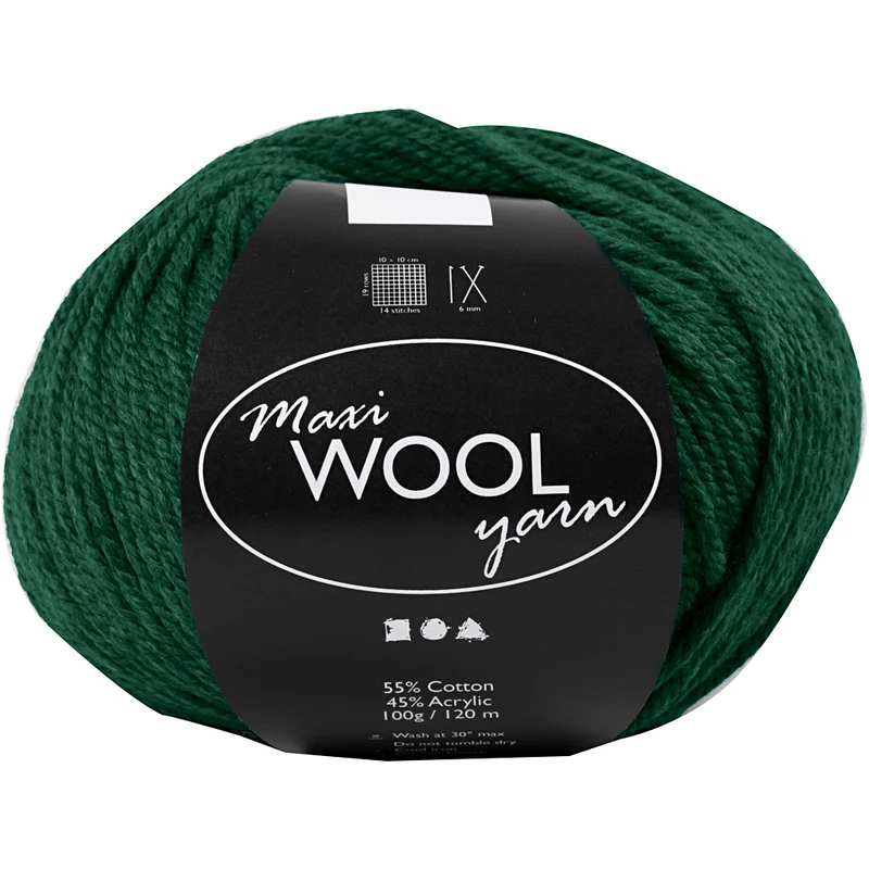 Wolle, L 125 M, Grün, 100 g/ 1 Knäuel [HOB-447412]