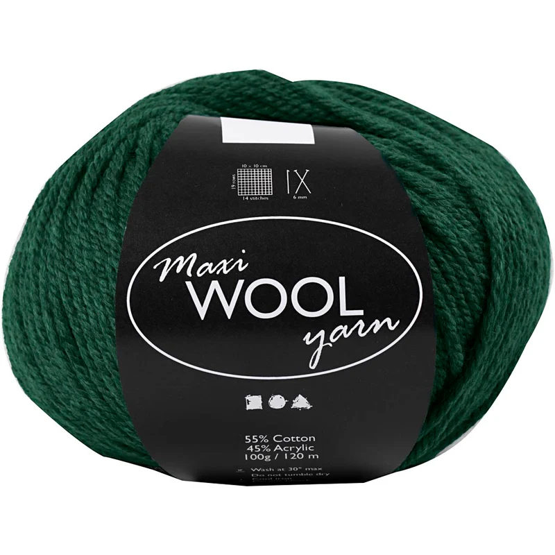 Wolle, L 125 M, Grün, 100 g/ 1 Knäuel [HOB-447412]