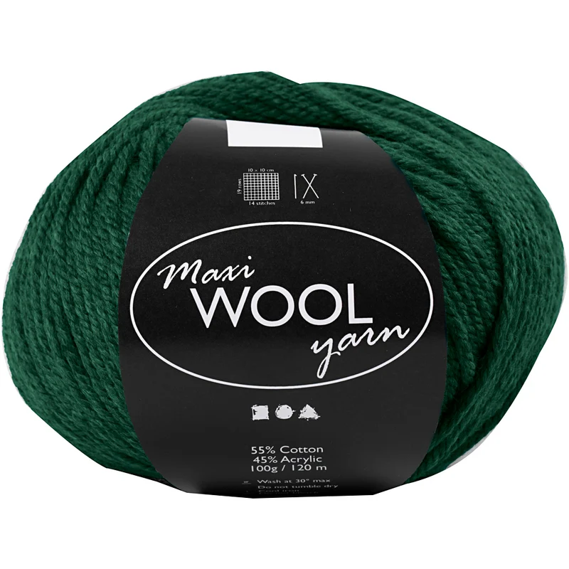 Wolle, L 125 M, Grün, 100 g/ 1 Knäuel [HOB-447412]