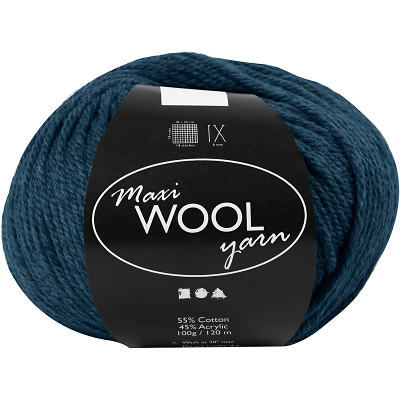 Wolle, L 125 M, Blau, 100 g/ 1 Knäuel [HOB-447410]